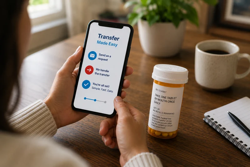 Transfer your prescription to Fenkell Rx Pharmacy at 18360 Fenkell Ave Detroit MI 48223 — free, handled by our team